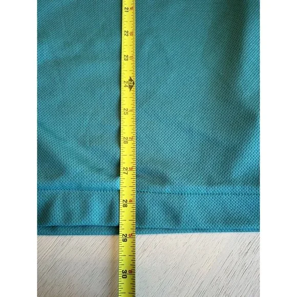 Paterson Men’s Courtside Teal & Green Short Sleeve Button‎ Up Snap Shirt Medium - Picture 10 of 16